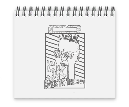 Sketch of Your Custom Running Medals